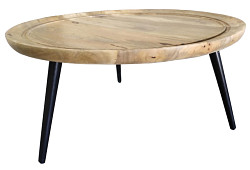                                                  							Coffee Table, Natural/Black, 36.00 ...
                                                						 